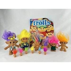 Large Lot Of‎ Vintage Trolls - Russ - Dam - Norfin- Uneeda- All Sizes - Book